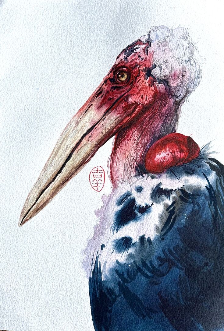 акварель художницы Арины Лещенко (https://t.me/apushikkk)