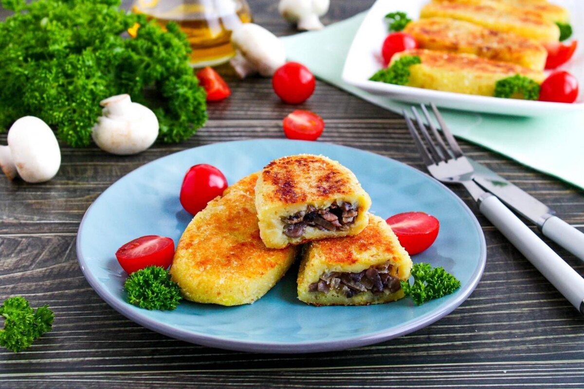 Картофельные зразы с грибами