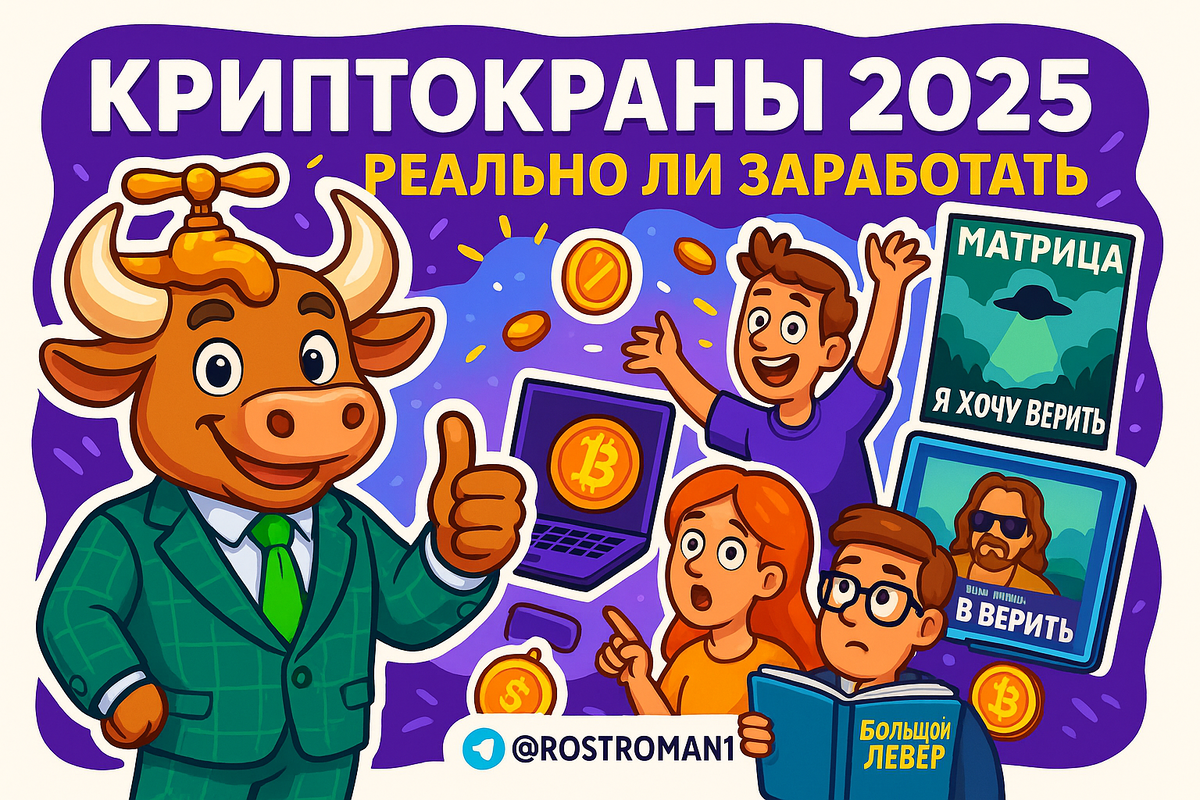    Крипто краны 2025: почему 97% новичков теряют время впустую и выходят в минус РоСТ | Роман о Системном Трейдинге