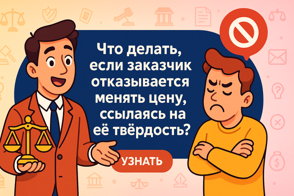    Что делать, если заказчик отказывается менять цену, ссылаясь на ее твердость?