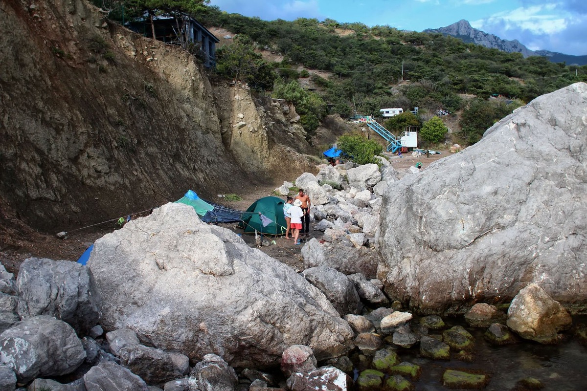 Палаточный лагерь в Батилимане в Крыму