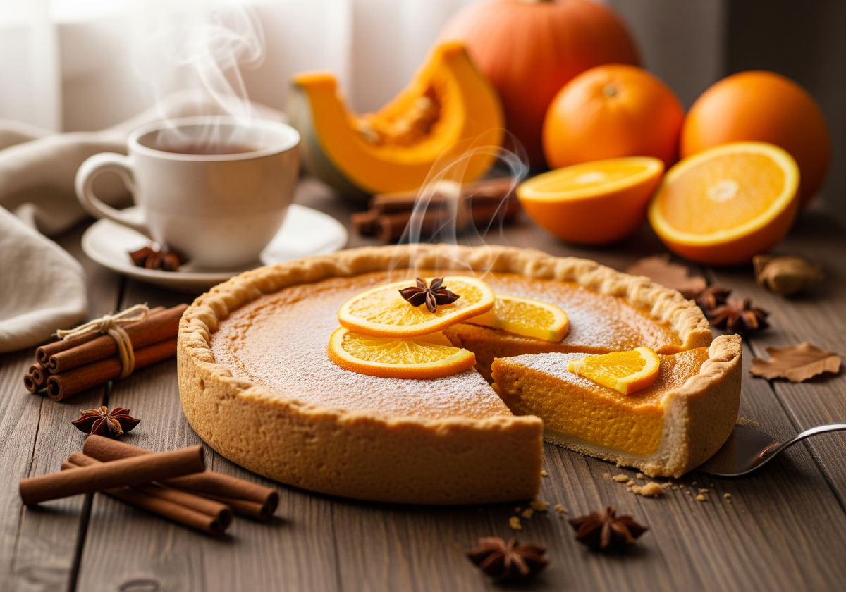 Пирог тыква апельсин