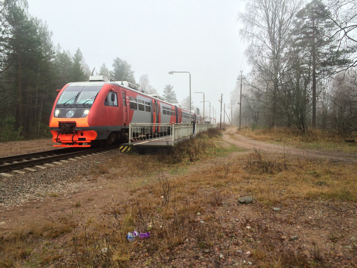 ст.Тарасовское. Поезд на Выборг фото Scaut2002.