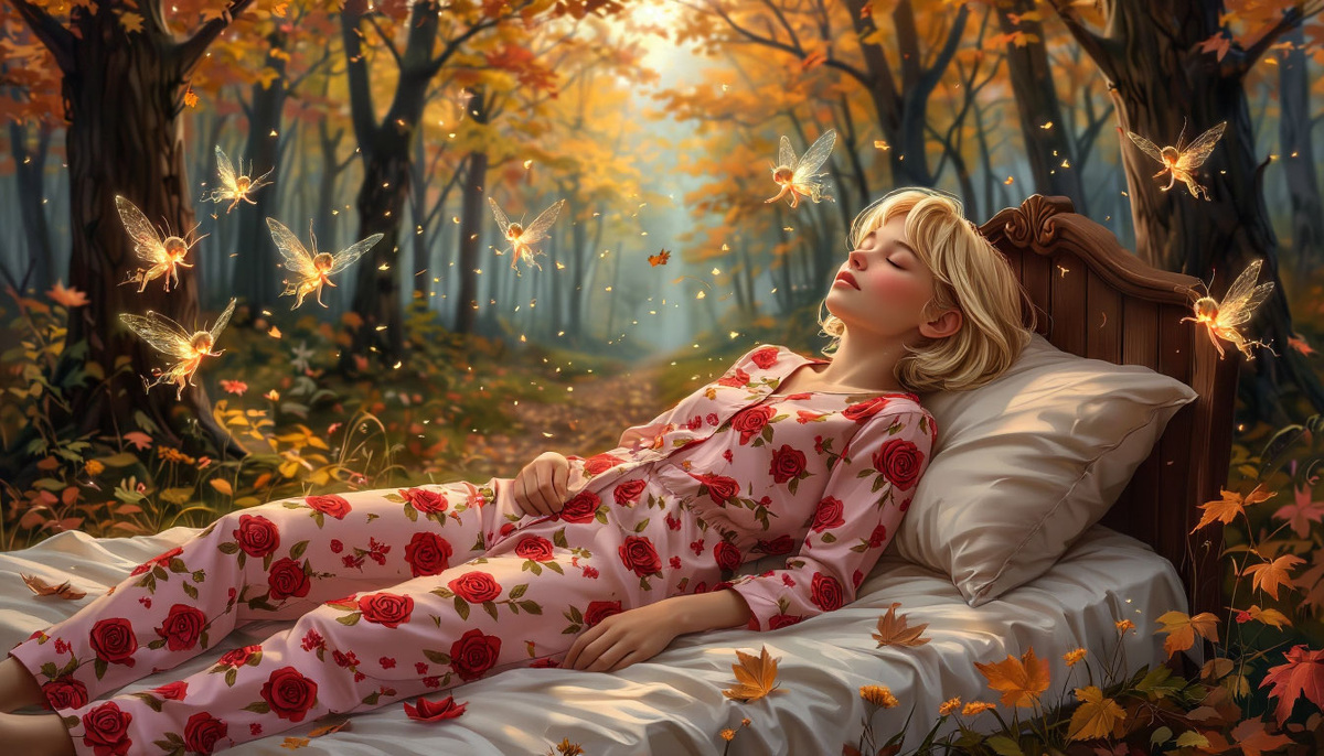 Осенний сон. Изображение от ИИ Шедеврум