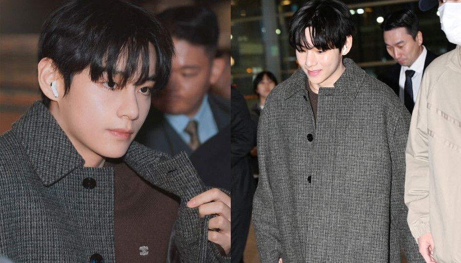 Ви из BTS очаровал фанатов забавным моментом с пальто в аэропорту перед поездкой на «Vogue World: Hollywood»