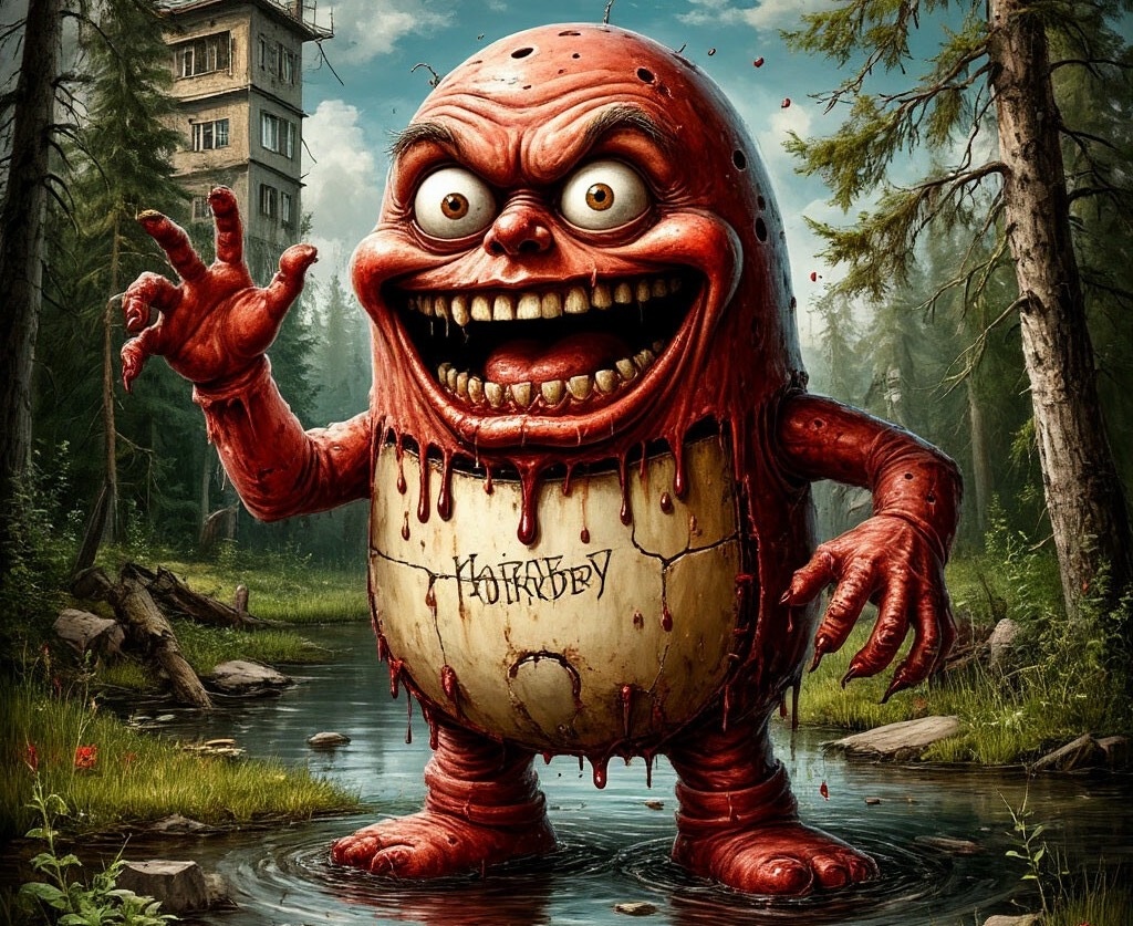 Так нейросеть "Шедеврум" представляет себе "злого Мойдодыра Корнея Чуковского". С друго стороны, к тексту, пусть и нечаянно, подходит идеально. Или ИИ действительно всё знает?