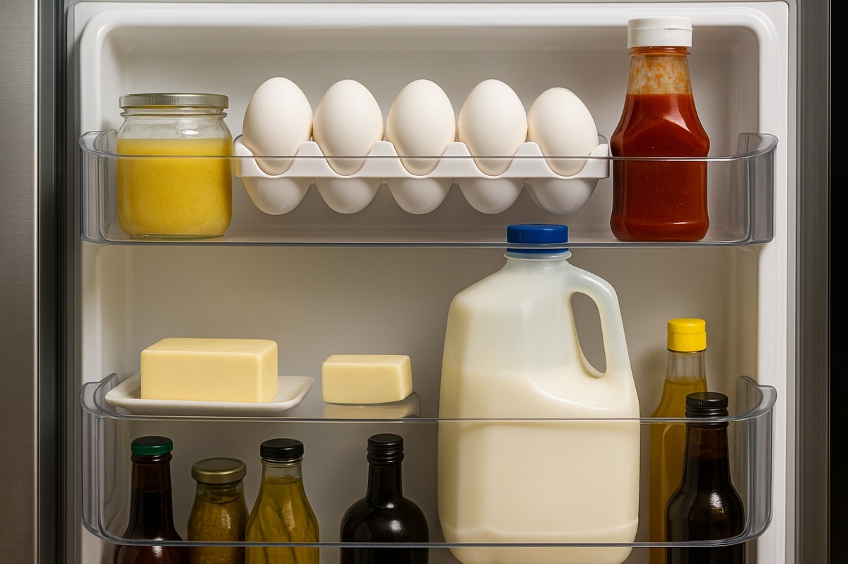    Многие люди допускают ошибку, храня некоторые продукты в дверце холодильника