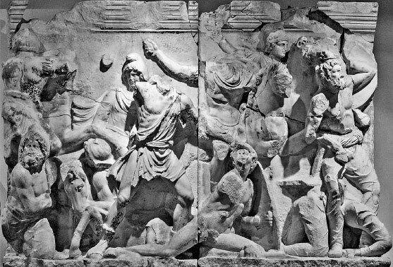 Сцена из цикла «Парфянская война» с римско-парфянского фриза в Эфесе. После 169 (166?) года