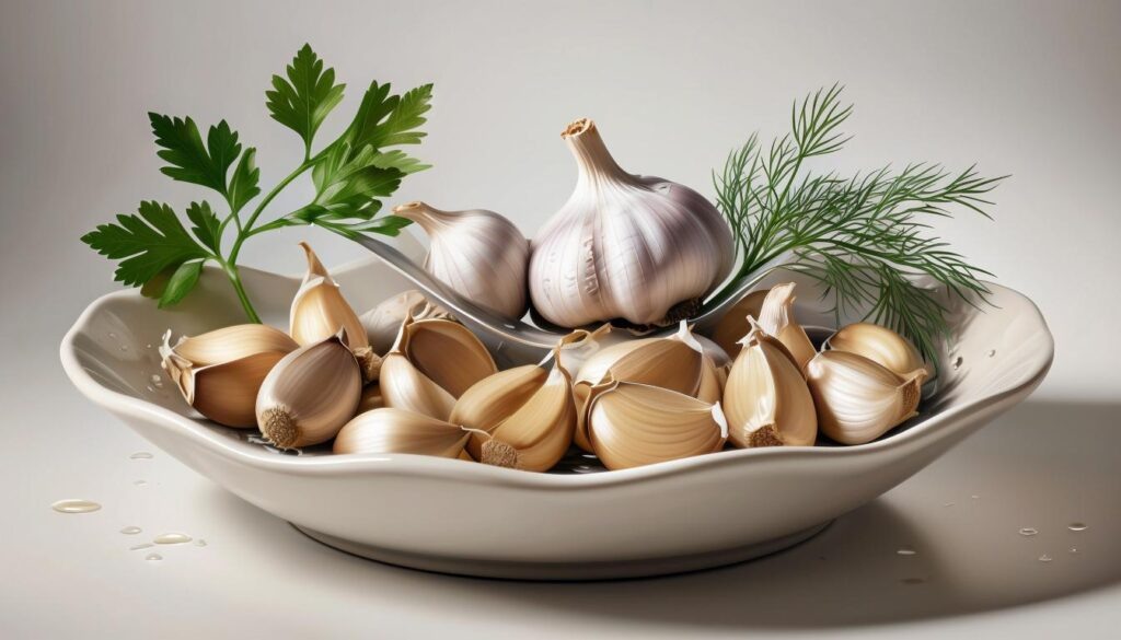    Чеснок очень богат разными полезными веществами. Фото сгенерировано в GigaChat