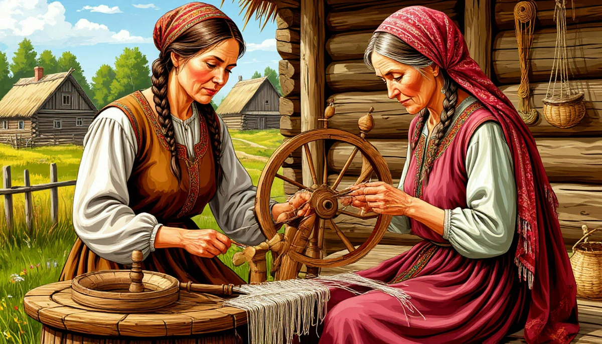 Она покровительствовала прядению, ткачеству, шитью и вышивке