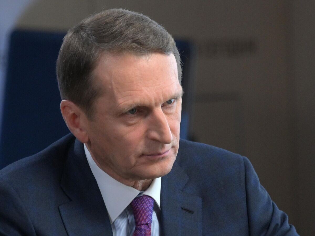    Директор Службы внешней разведки РФ Сергей Нарышкин во время интервью РИА Новости© РИА Новости / Евгений Биятов