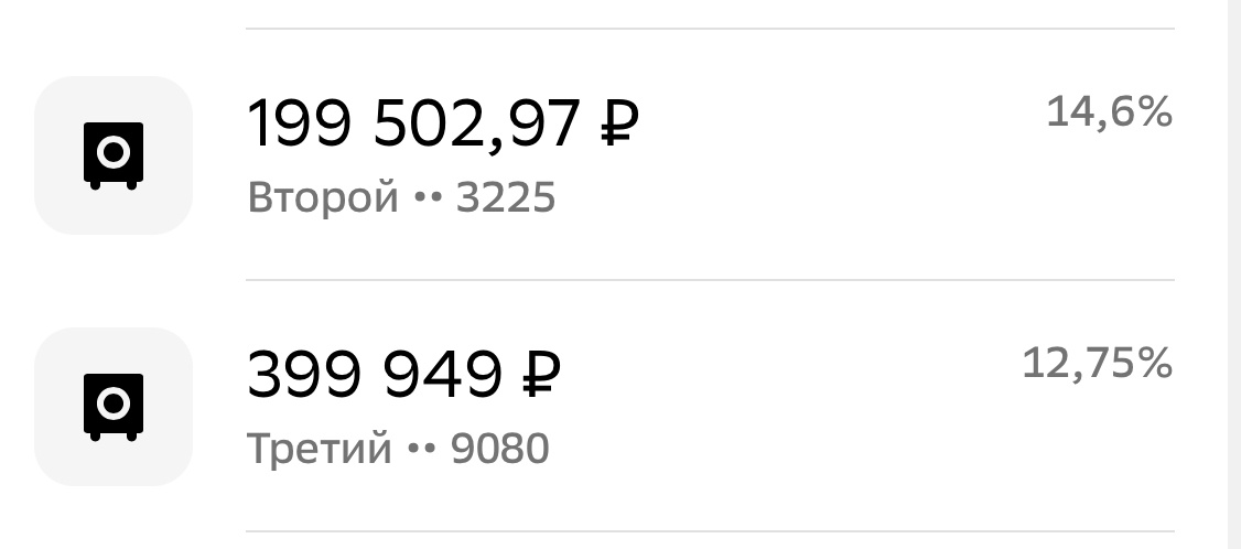 Это счета в Сбербанке, которые тоже копил. 