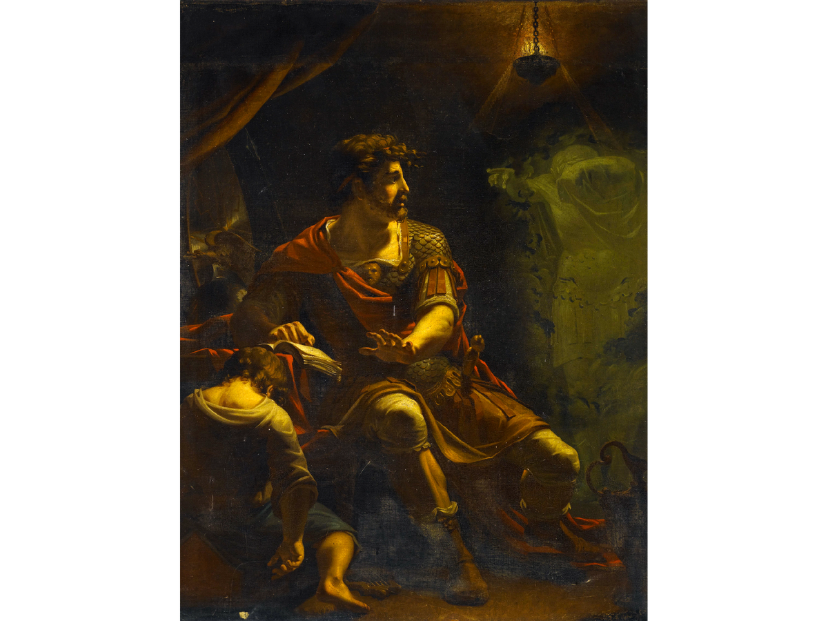 Брут, потревоженный призраком Цезаря, из "Юлия Цезаря" Шекспира, Акт IV, сцена III