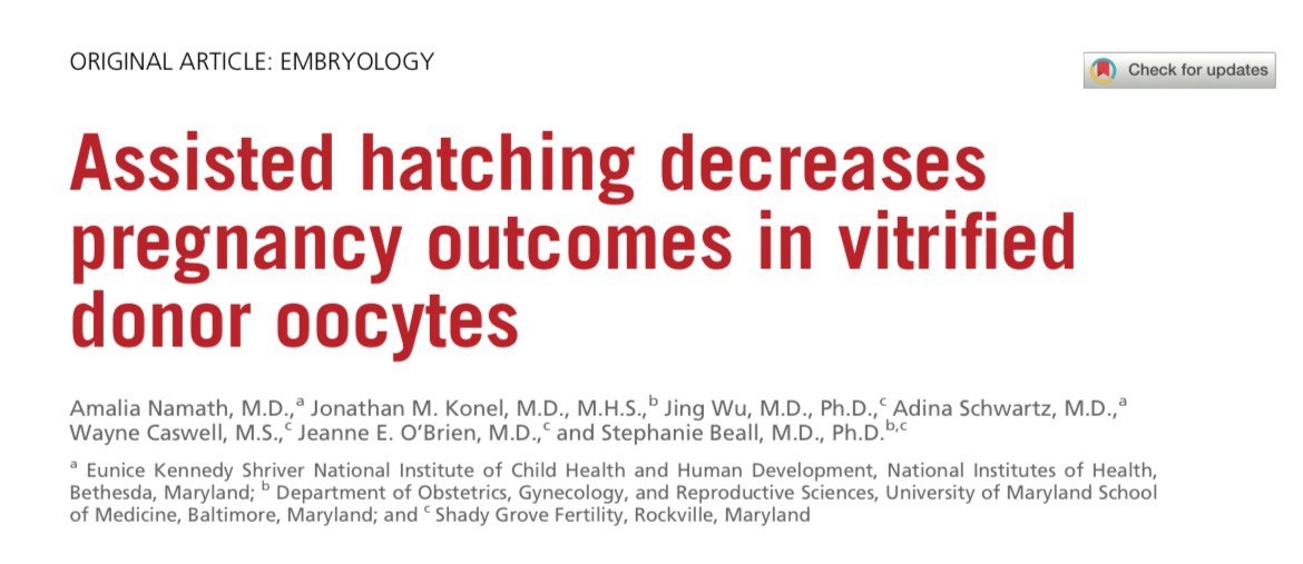 Fertil Steril. 2025 Aug;124(2):290-296. doi: 10.1016/j.fertnstert.2025.03.005. Epub 2025 Mar 8. Amalia Namath, Jonathan M Konel, Jing Wu, Adina Schwartz, Wayne Caswell, Jeanne E O'Brien, Stephanie Beall.  DOI: 10.1016/j.fertnstert.2025.03.005 