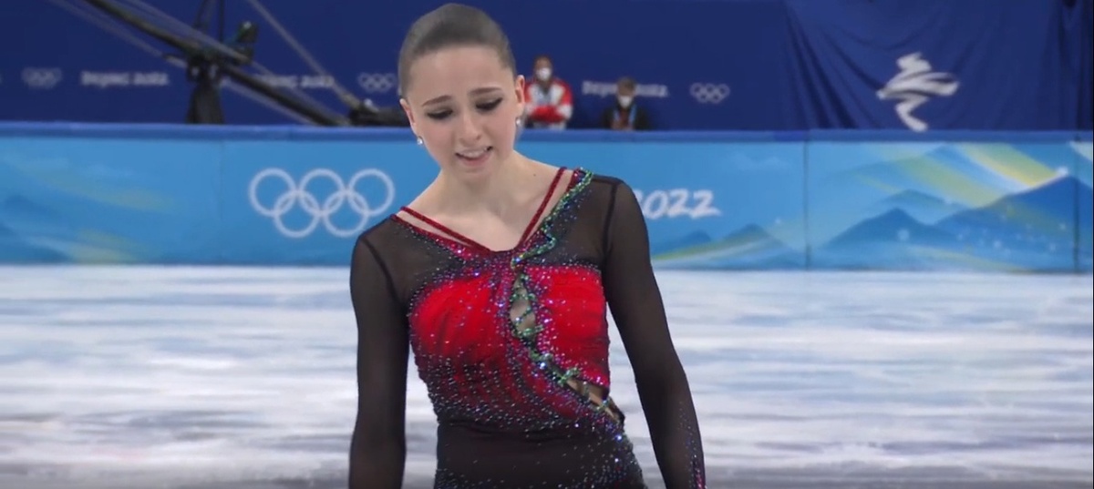    Фото: скриншот выступления Валиевой на Олимпиаде-2022