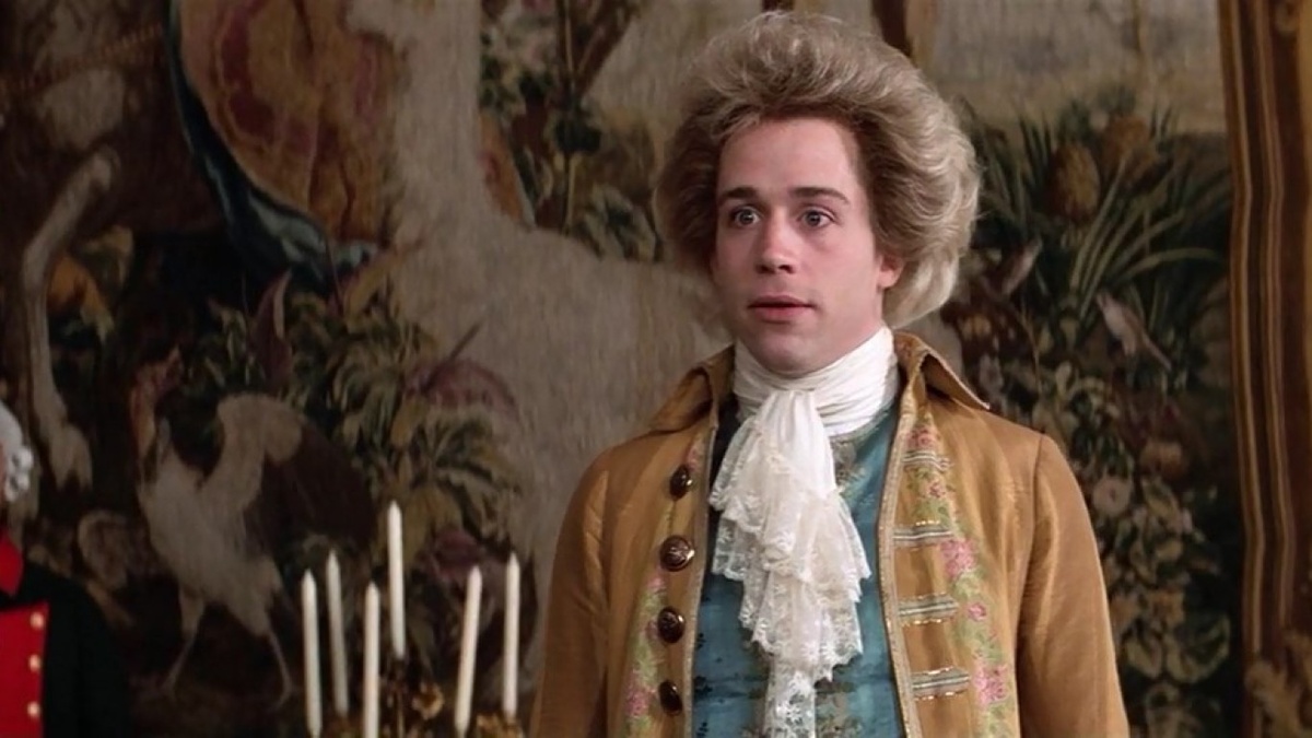 Вольфганг Моцарт в исполнении актера Томаса Халса в фильме "Амадей"