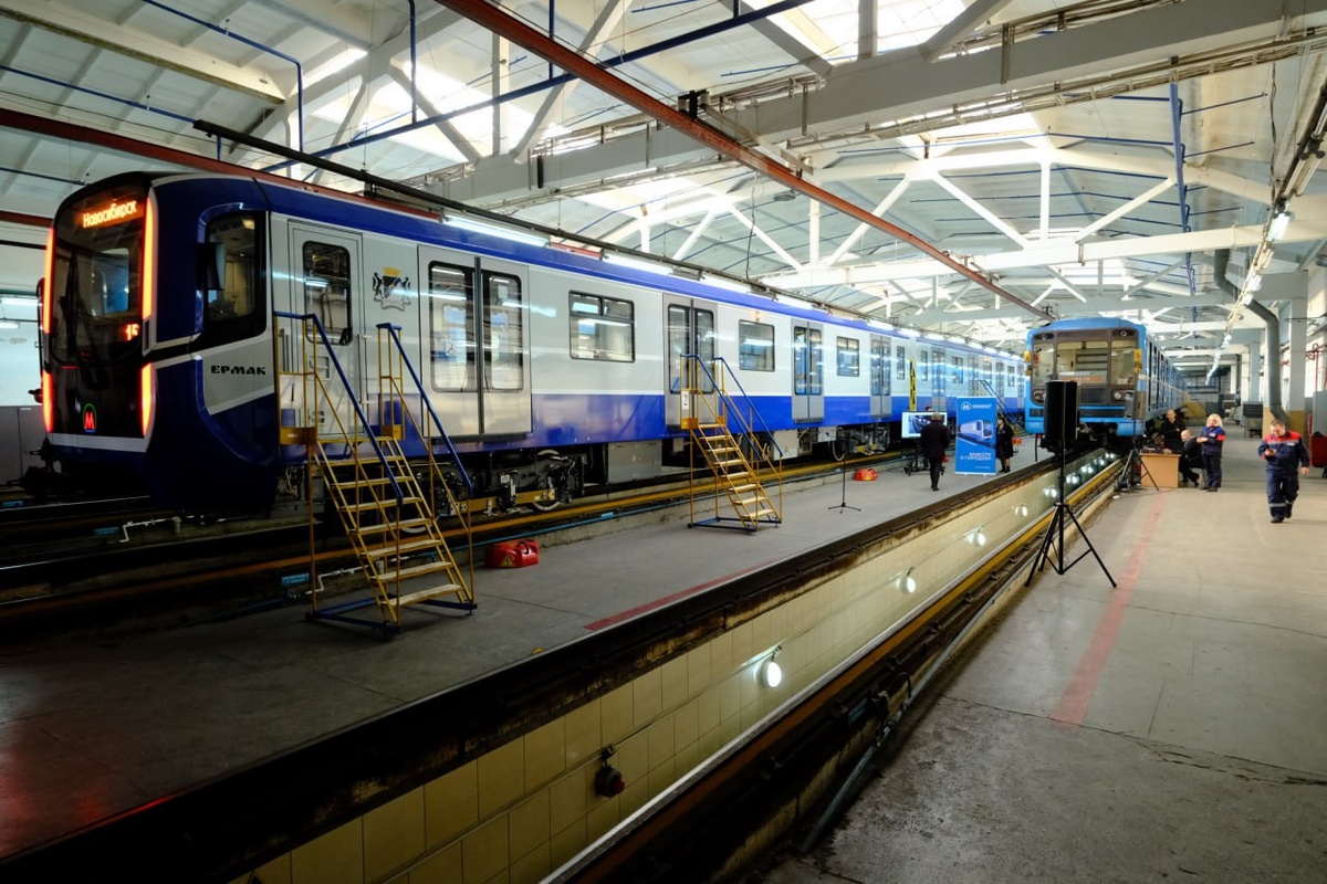  Поезд метро «Ермак» производства «Метровагонмаш» для Новосибирска. Источник: Правительство Новосибирской области