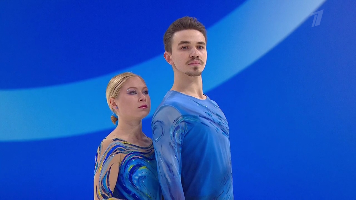    Анастасия Мухортова и Дмитрий Евгеньев. Фото: стоп-кадр прямого эфира "Первого канала"