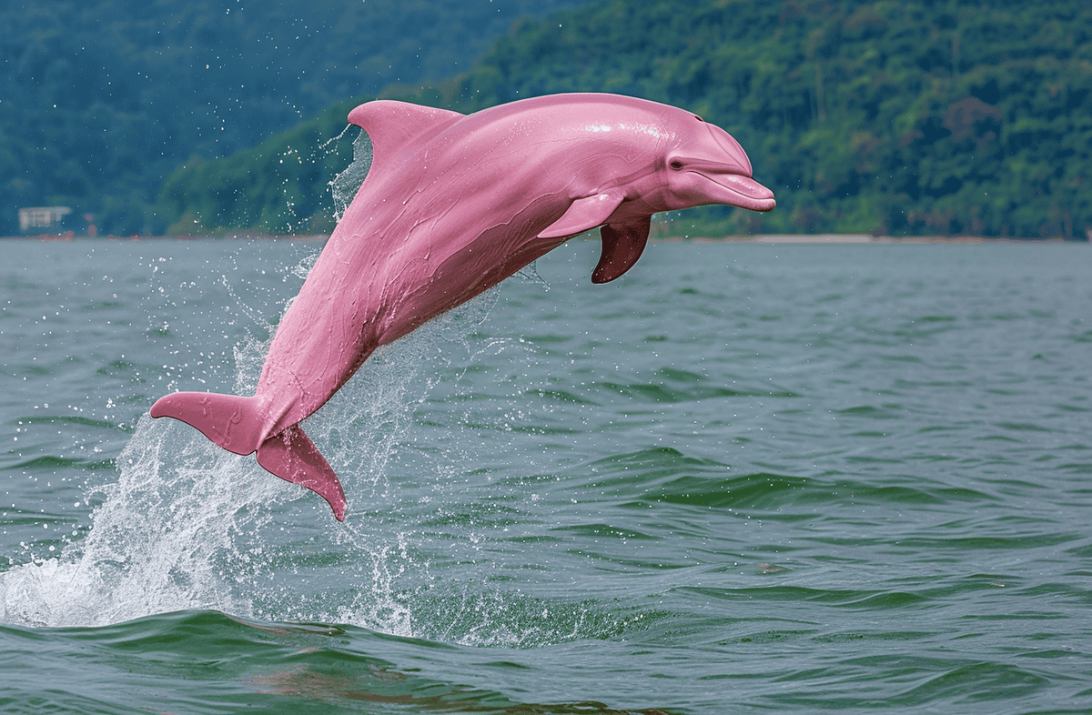 розовый дельфин