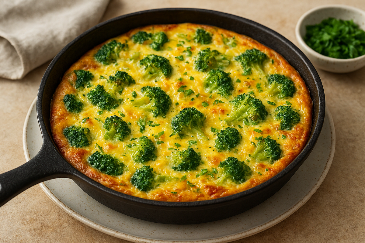 Фриттата с брокколи и сыром