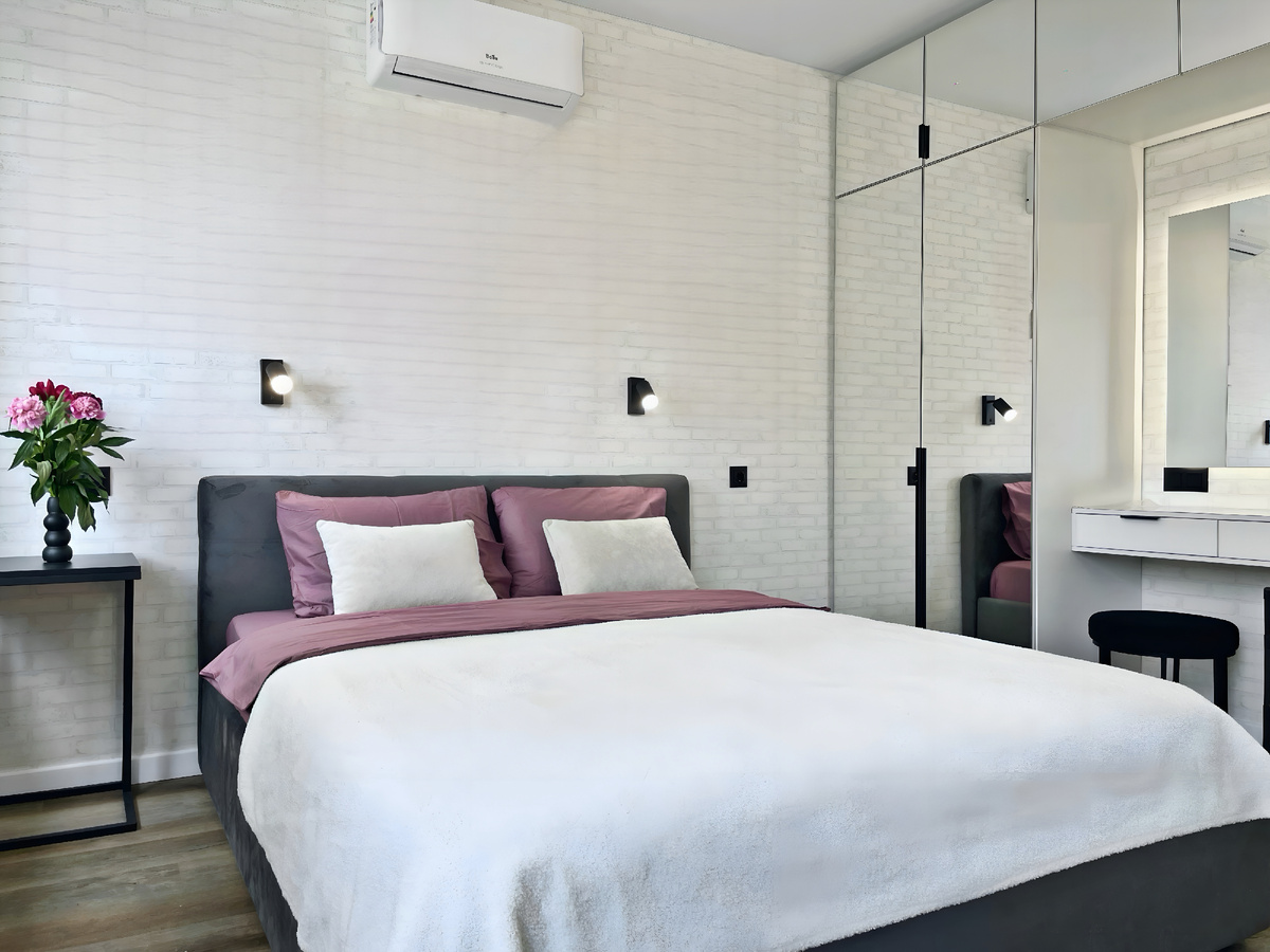 Квартира бизнес уровня в Казани с раздельными спальными местами. До 4-х гостей. Формат размещения 2+2