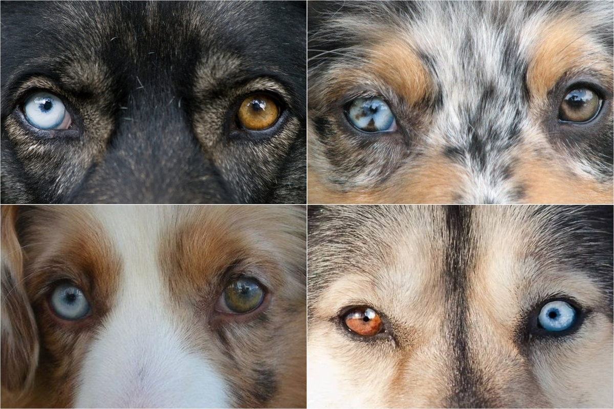    Примеры гетерохромии у собак. Источник изображения: mydogarea.com, zozy.ru, zooclever.ru, bubblypet.com