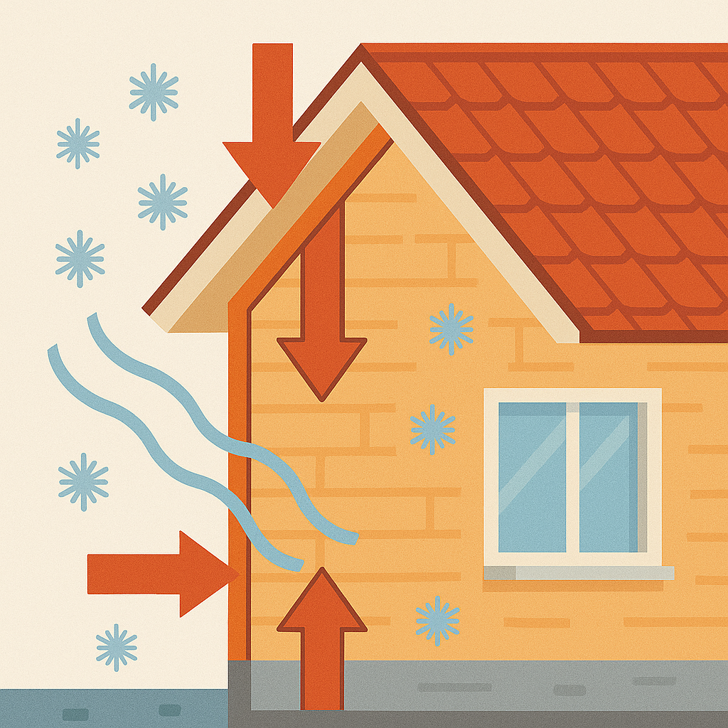 "Мостики холода" - скрытый враг, из-за которого дом буквально "дышит морозом".