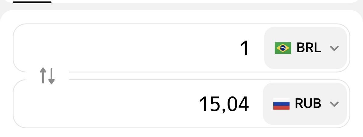 Отношение Реала к рублю 