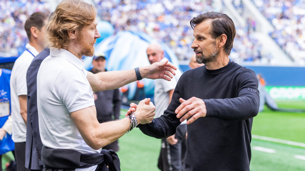    Валерий Карпин и Сергей Семак.Анна Мейер, ФК «Зенит»