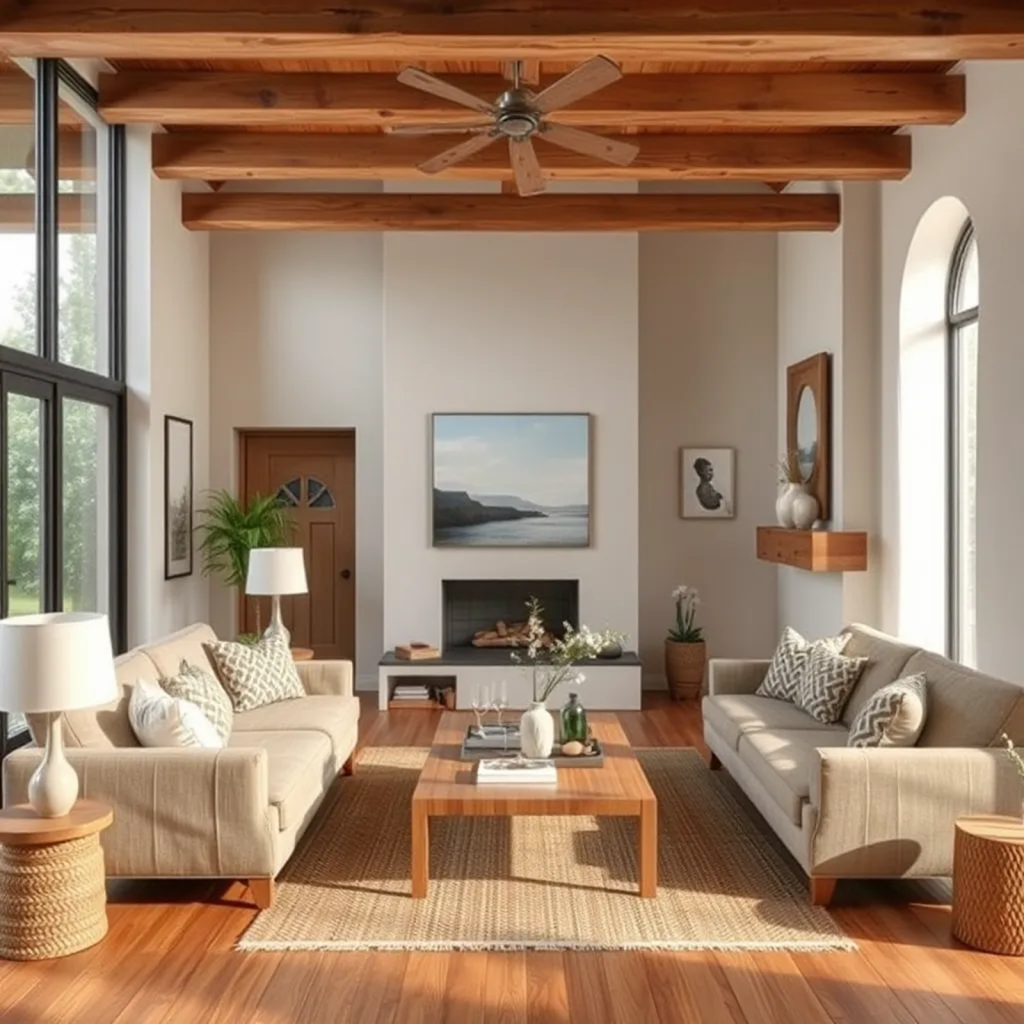 Дерево  - как элемент тактильного интерьера (фото: divano.ru)