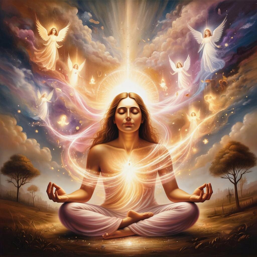 В безусловной абсолютной любви есть связь с ангелами. Сгенерированно ИИ.