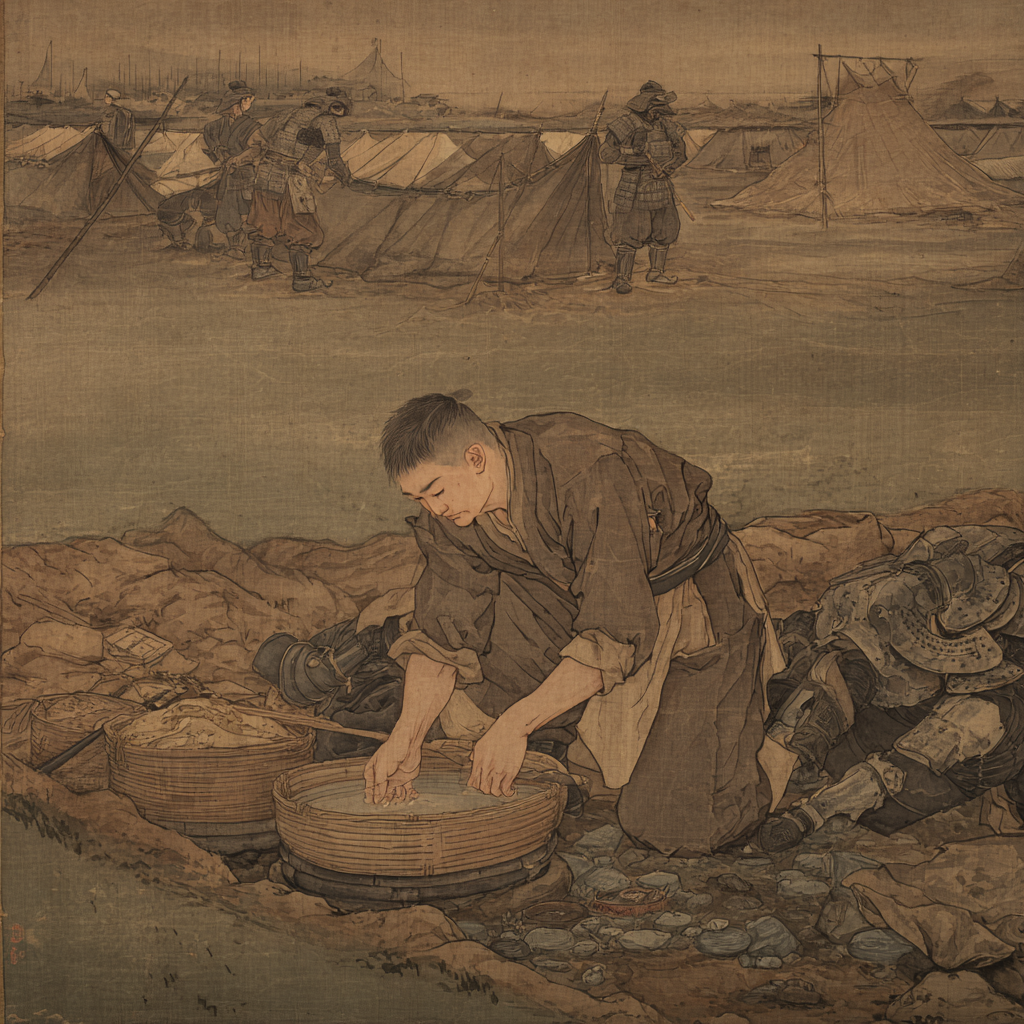 Традиционное самурайское омовение. Кстати, вода не всегда была чистой.