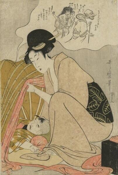    Китагава Утамаро, «Привидения в ночном кошмаре ребенка», 1801 г. Фото: общественное достояние
