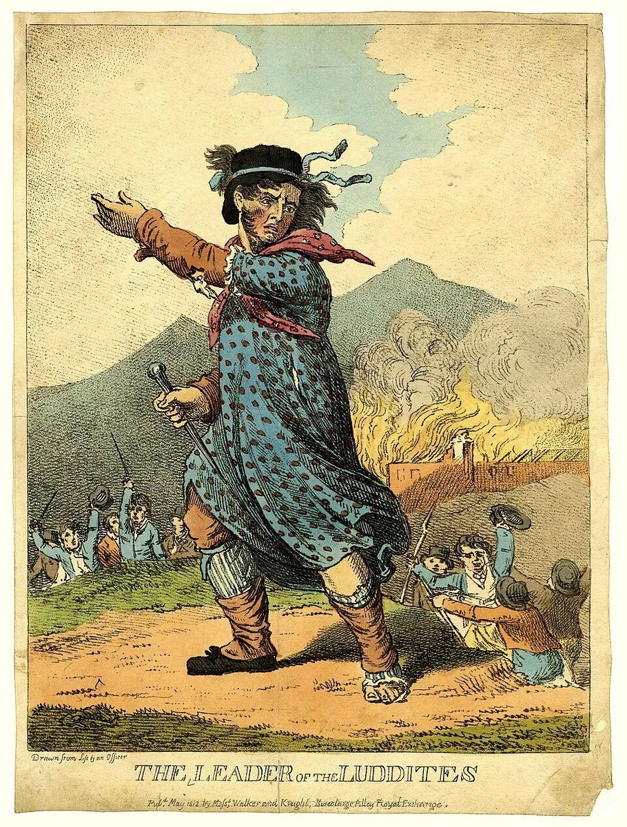 Нед Лудд (англ. Ned Ludd). Рисунок 1812 года
