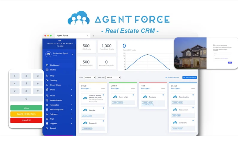 CRM-система,  для создания и поддержки  агентов по недвижимости, команд и брокеров