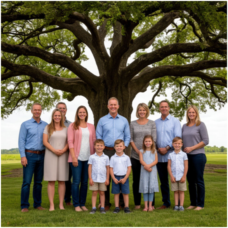 Сгенерировано ИИ- потомки Рода.