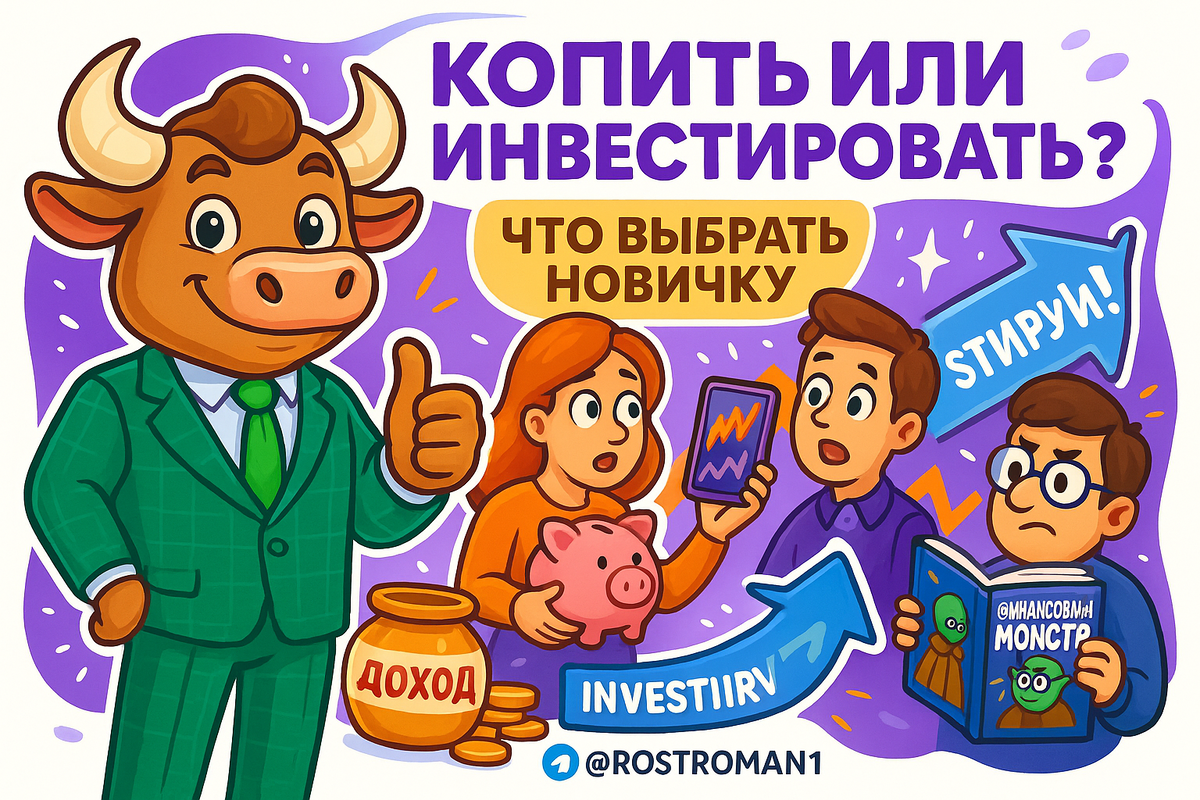    Копить или инвестировать: как одна ошибка лишает новичков денег и уверенности РоСТ | Роман о Системном Трейдинге
