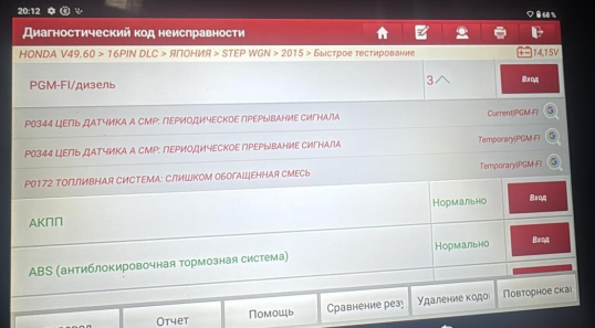 Диагностика автомобиля при помощи сканера