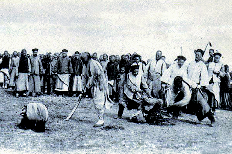 Казнь краснобородых в Маньчжурии.