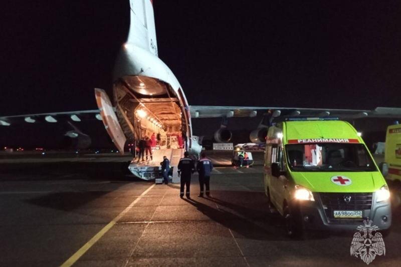    МЧС. Отправка пострадавших при взрыве в Копейске в Нижний Новгород