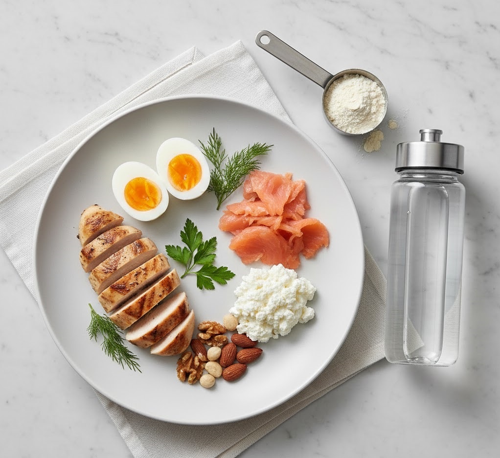 Источники белка для роста мышц и похудения: курица, рыба, яйца, творог и бобовые