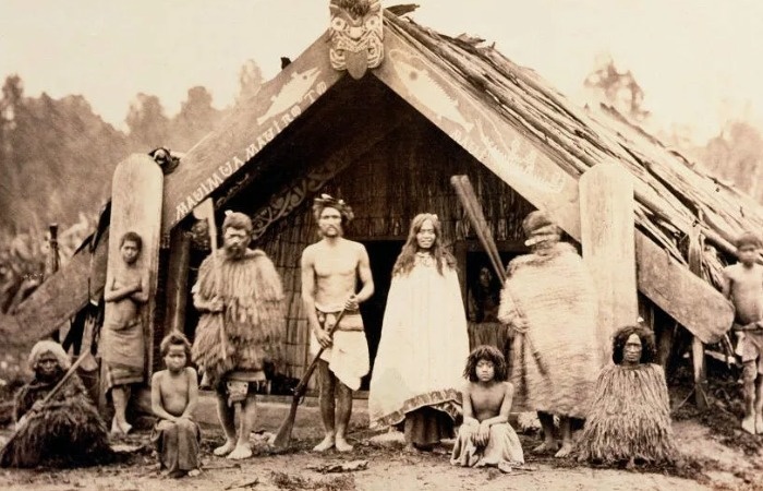 Жители племени маори.