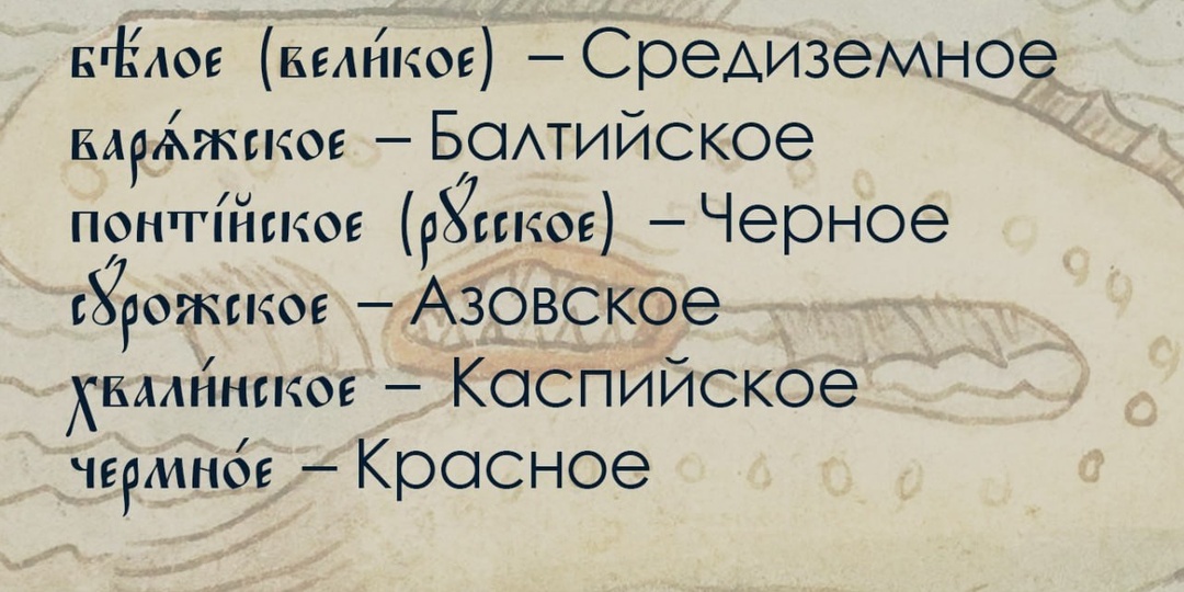 Древнерусские названия морей