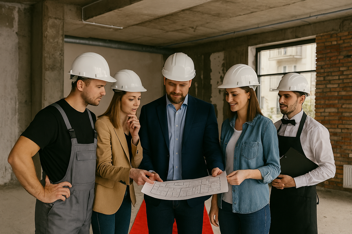 Один из этапов открытия ресторана