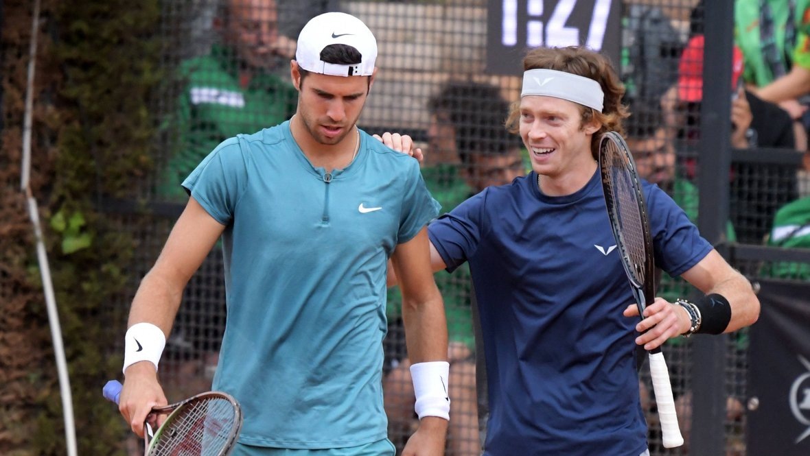    Карен Хачанов и Андрей Рублев. Global Look Press