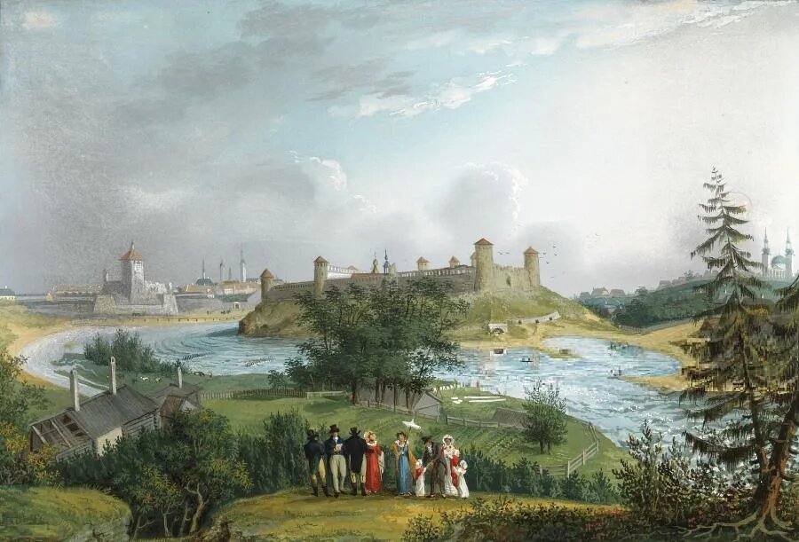 В начале XIX века Ивангородская крепость продолжала оставаться важным военным форпостом. Во время Крымской войны она была готова отражать атаки неприятеля./РЕПРОДУКЦИЯ АВТОРА