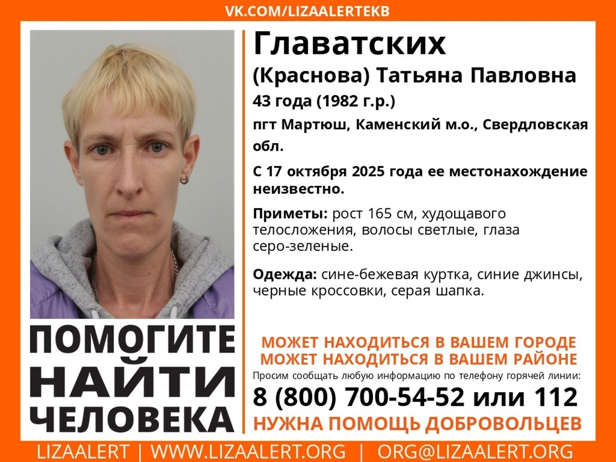 Фото: поисковый отряд «Лиза Алерт» Свердловской области  📷
