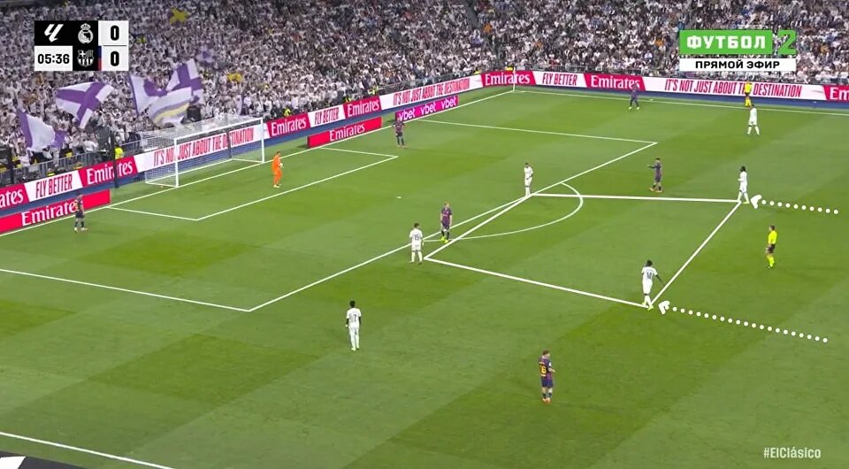 "Реал" без мяча в высоком прессинге на старте матча, Камавинга в паре опорных с Тчуамени