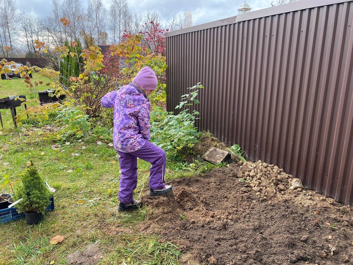 Ариша копает как взрослая