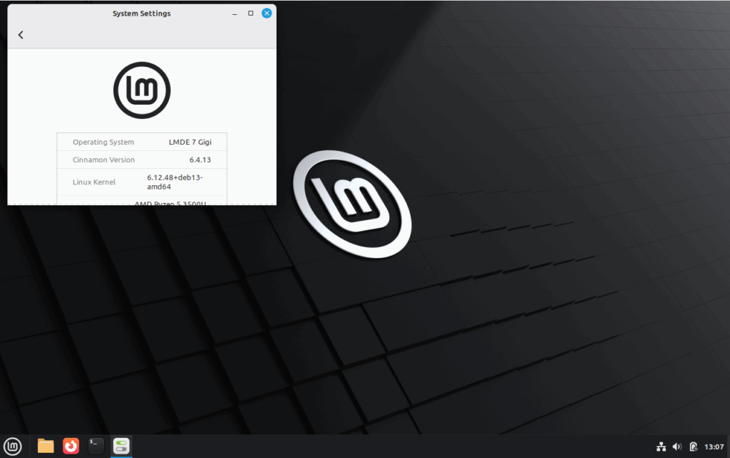 Рабочий Стол LMDE 7 «Gigi»